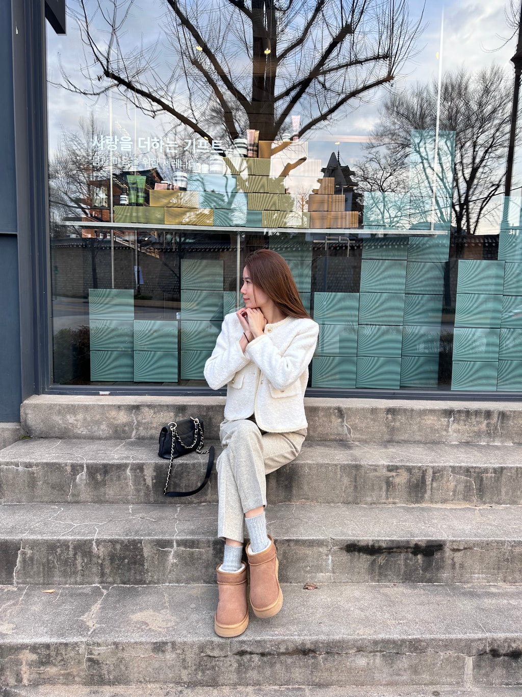 Snow Dotted Tweed Jacket
