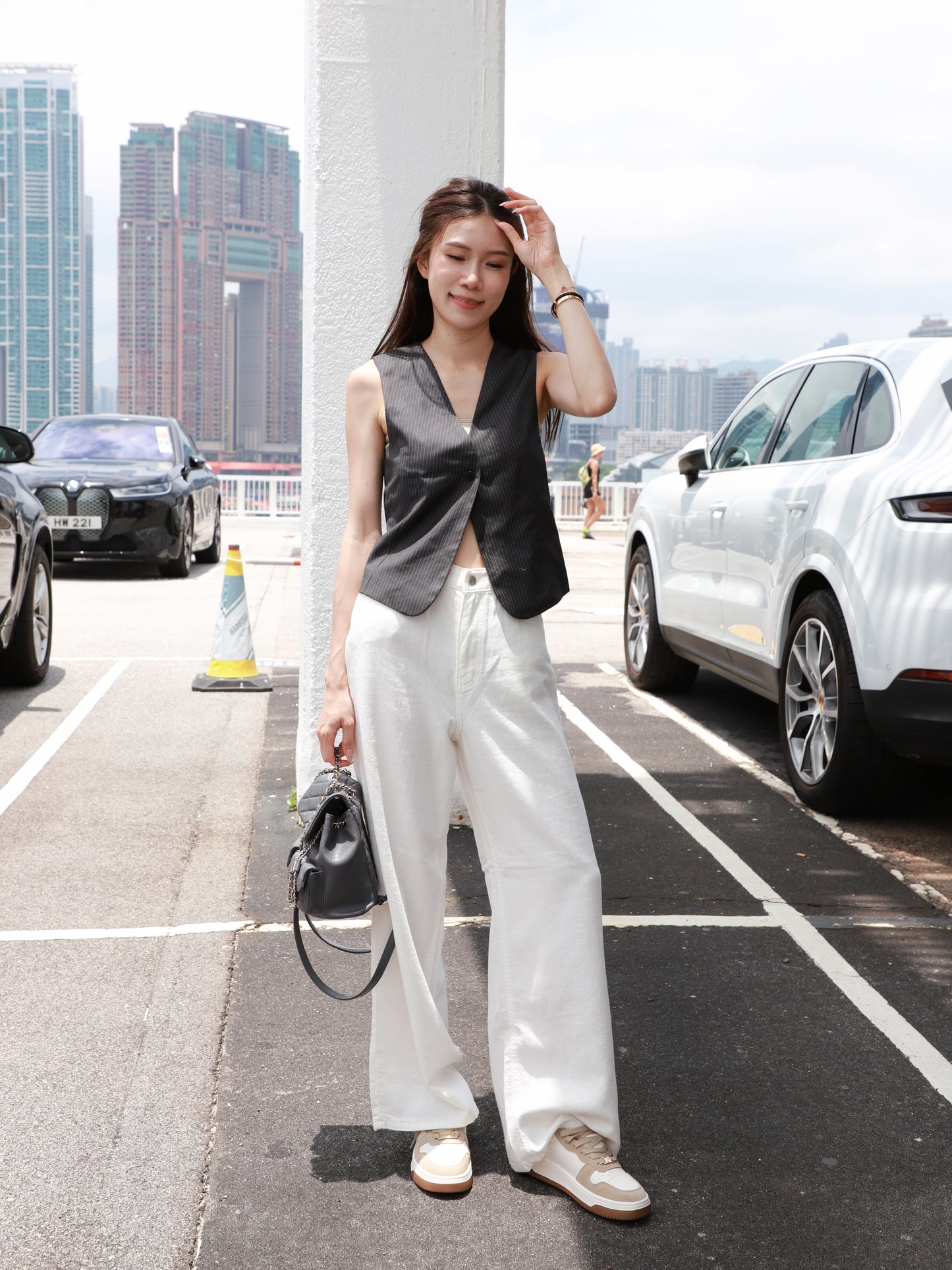 Striped Office Like Vest
