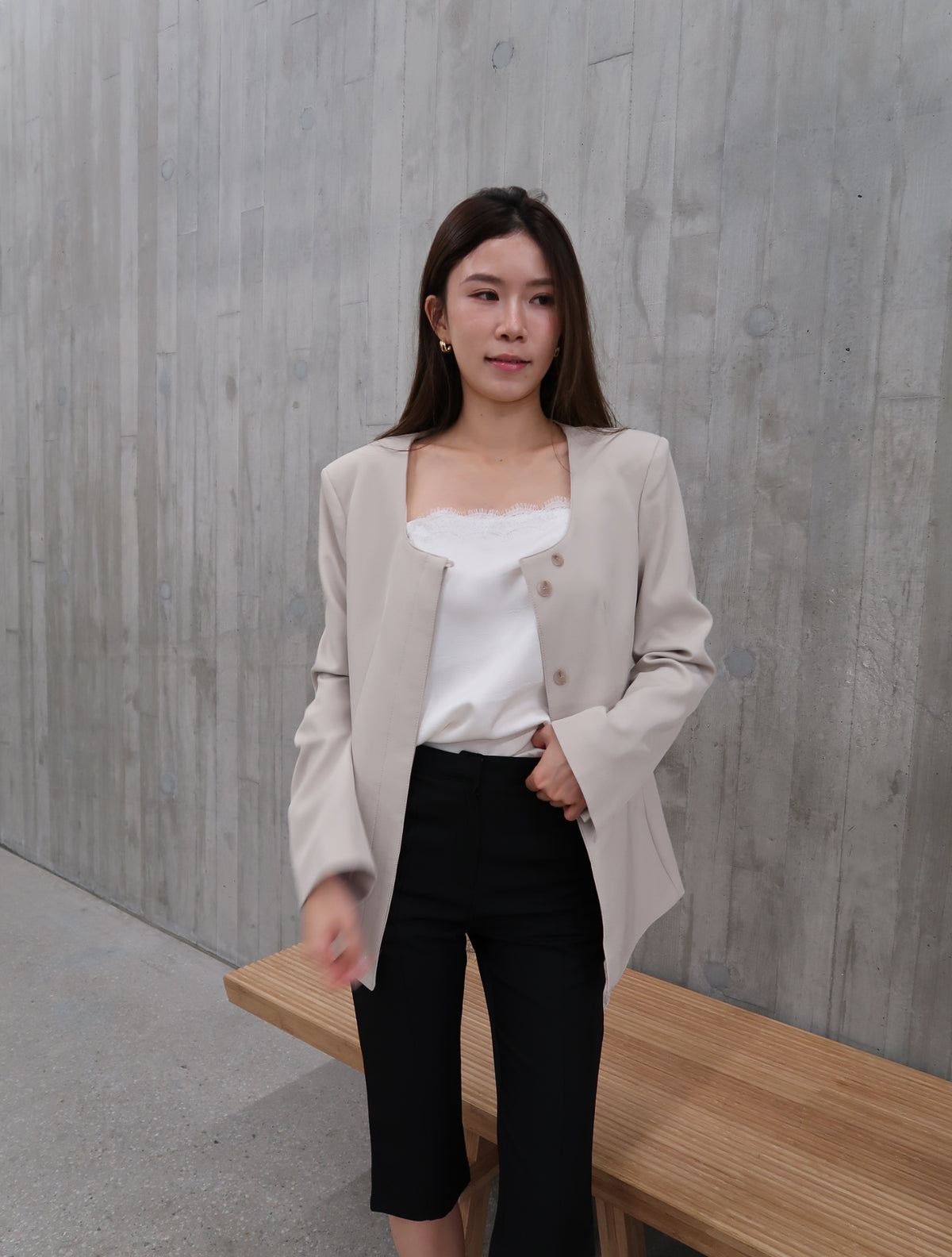 Big U Neck Slim Blazer