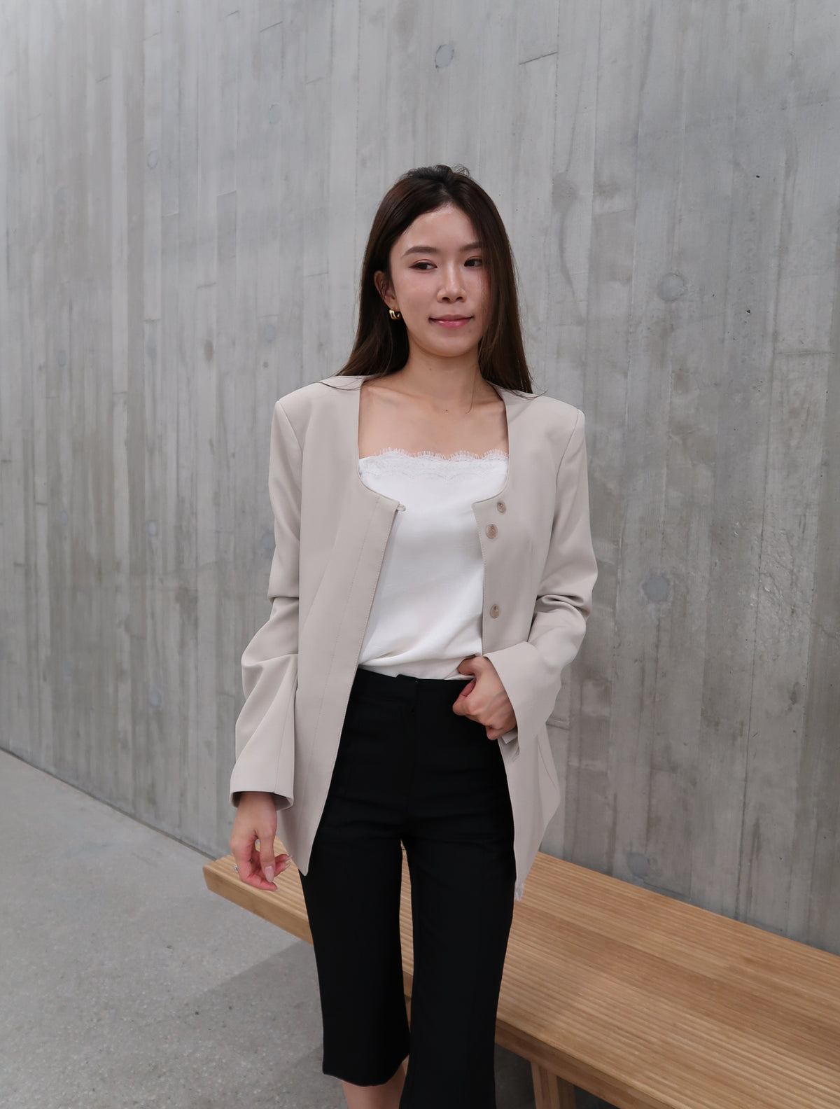 Big U Neck Slim Blazer