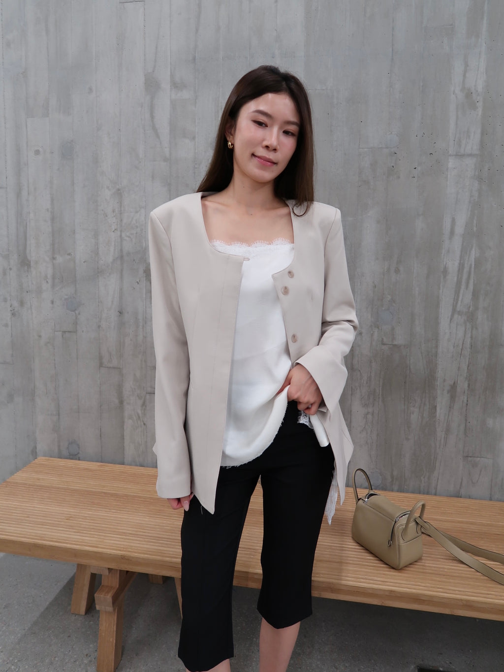 Big U Neck Slim Blazer