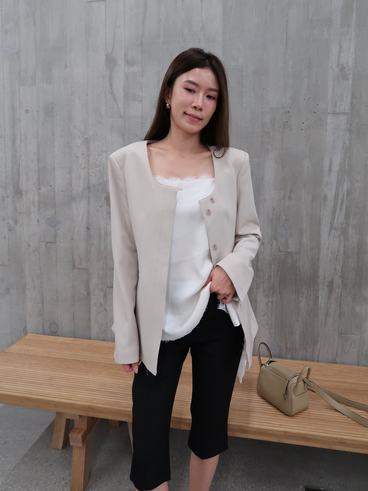 Big U Neck Slim Blazer