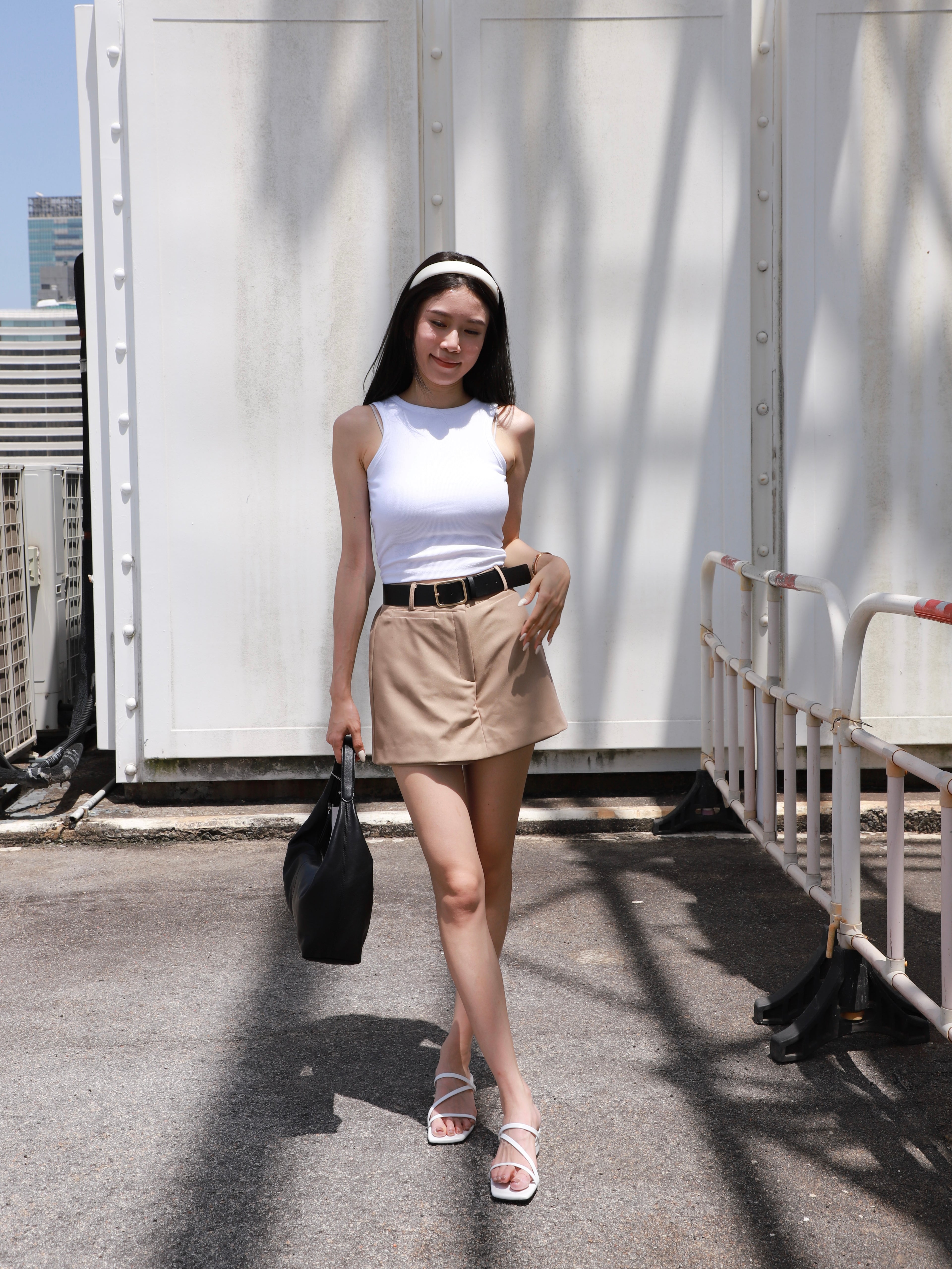 Mini Skirt Shorts With Belt