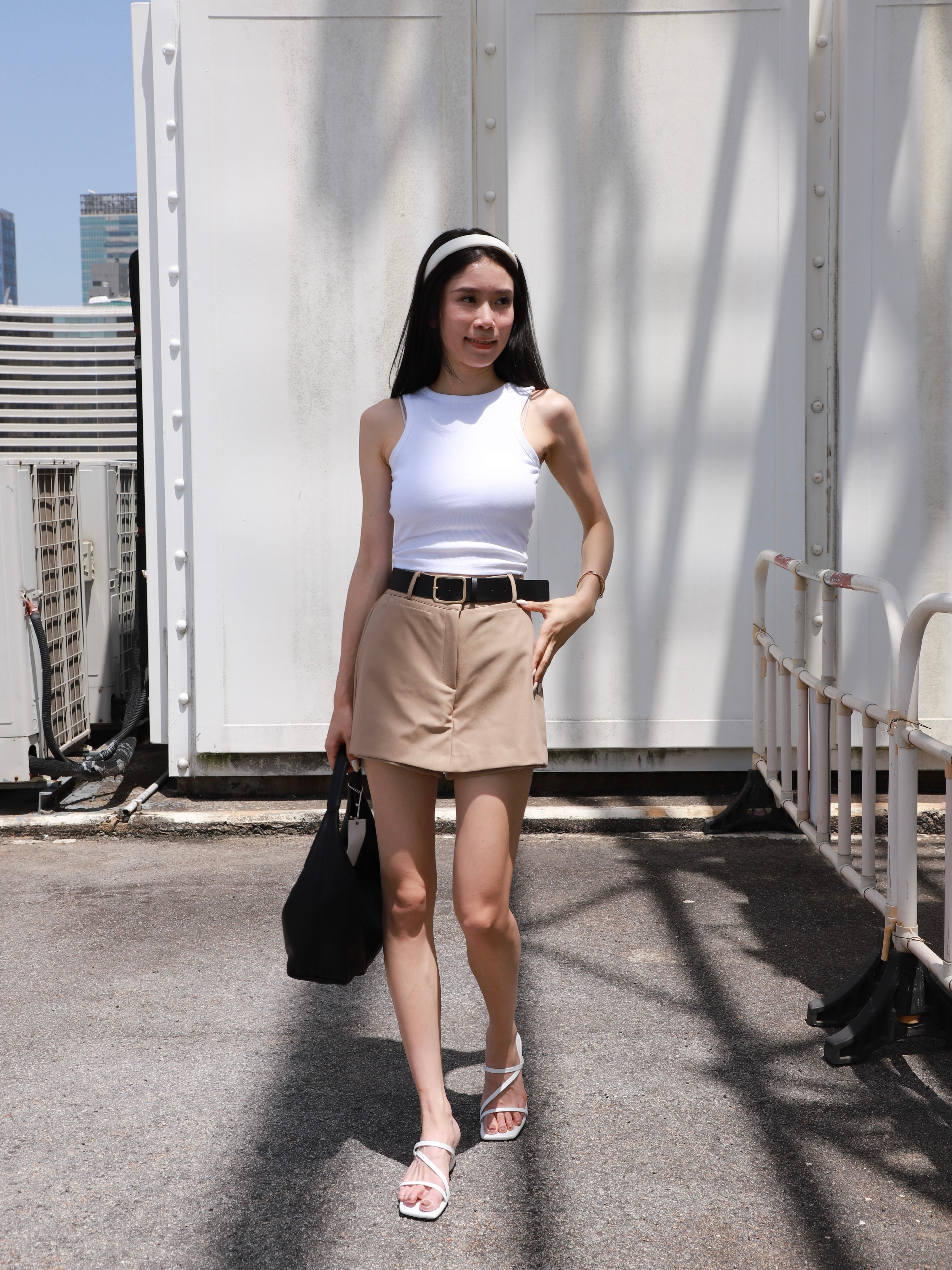 Mini Skirt Shorts With Belt