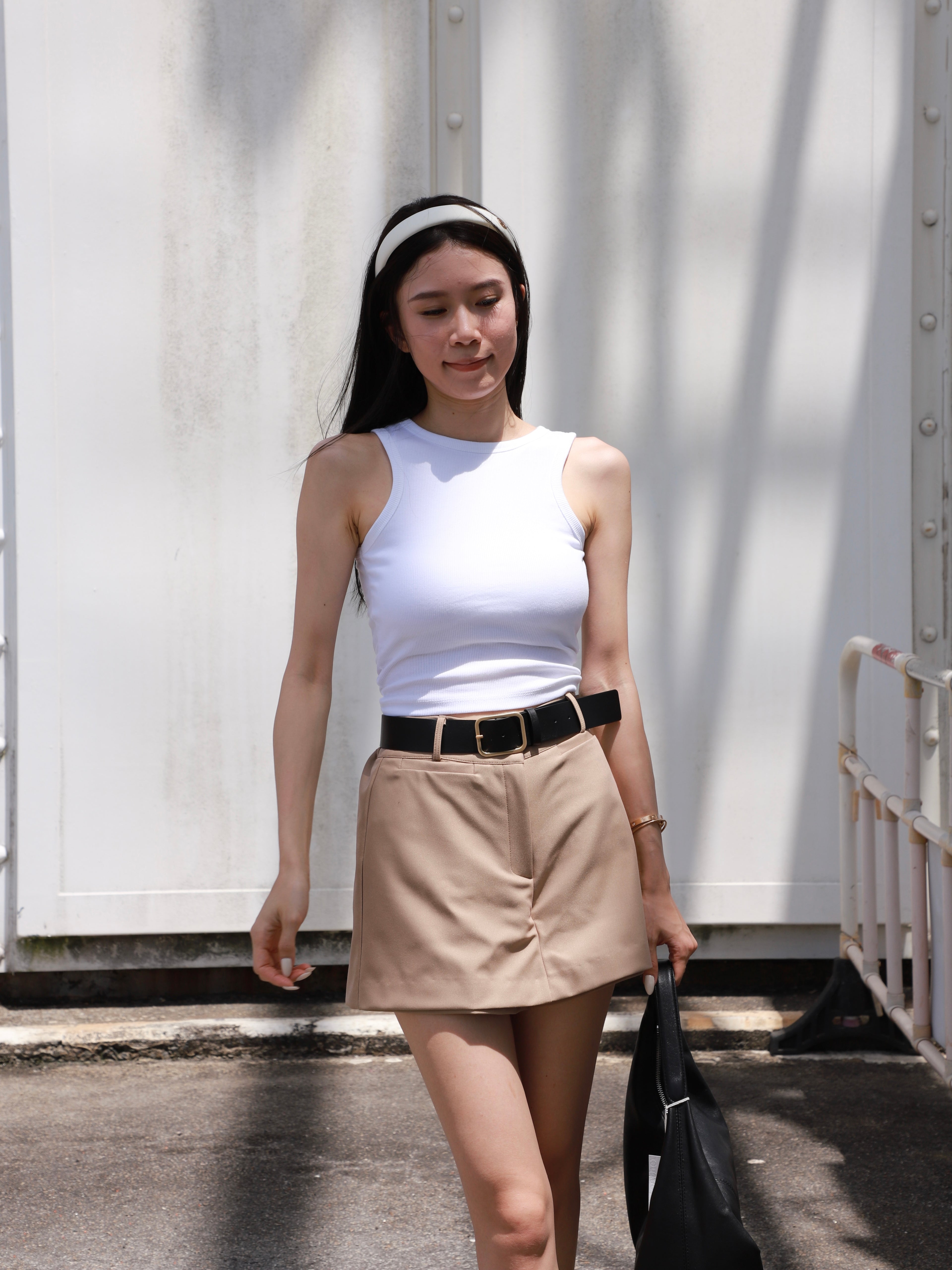 Mini Skirt Shorts With Belt