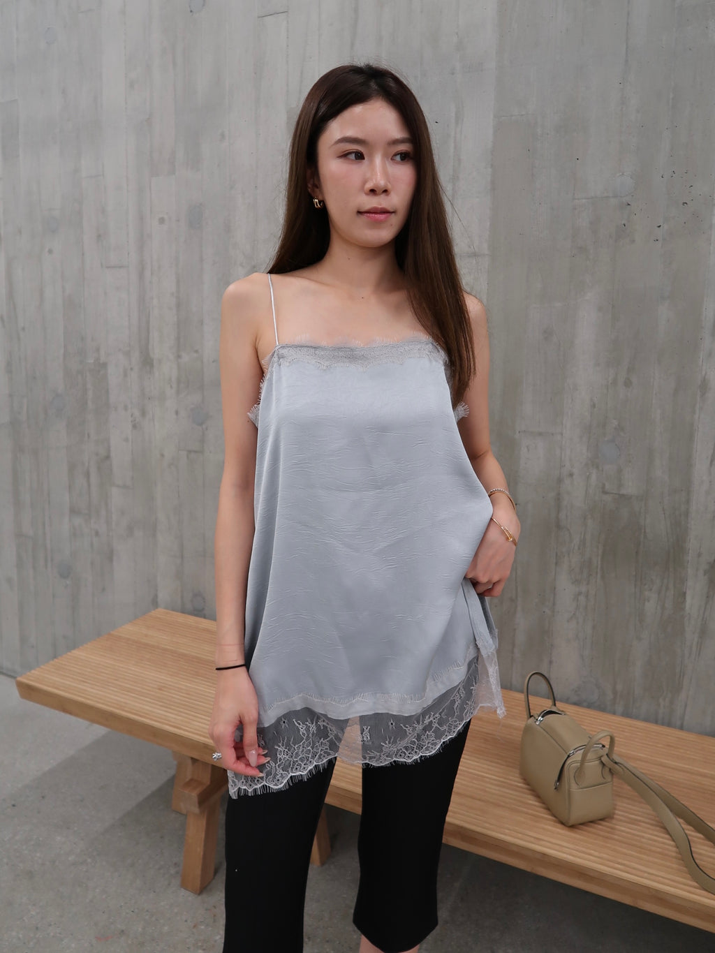 Mid Length Lace Tank Top