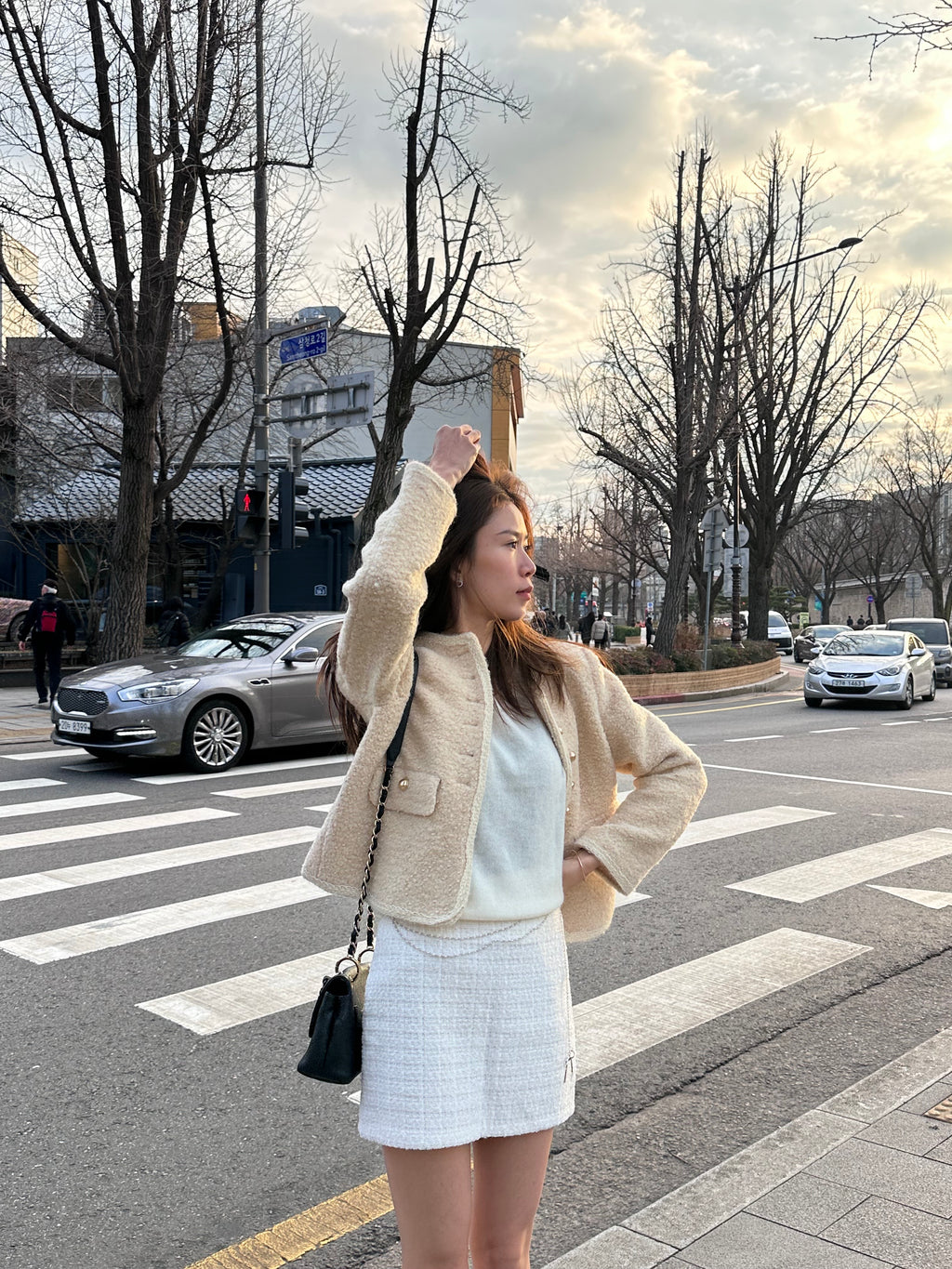Snow Dotted Tweed Jacket