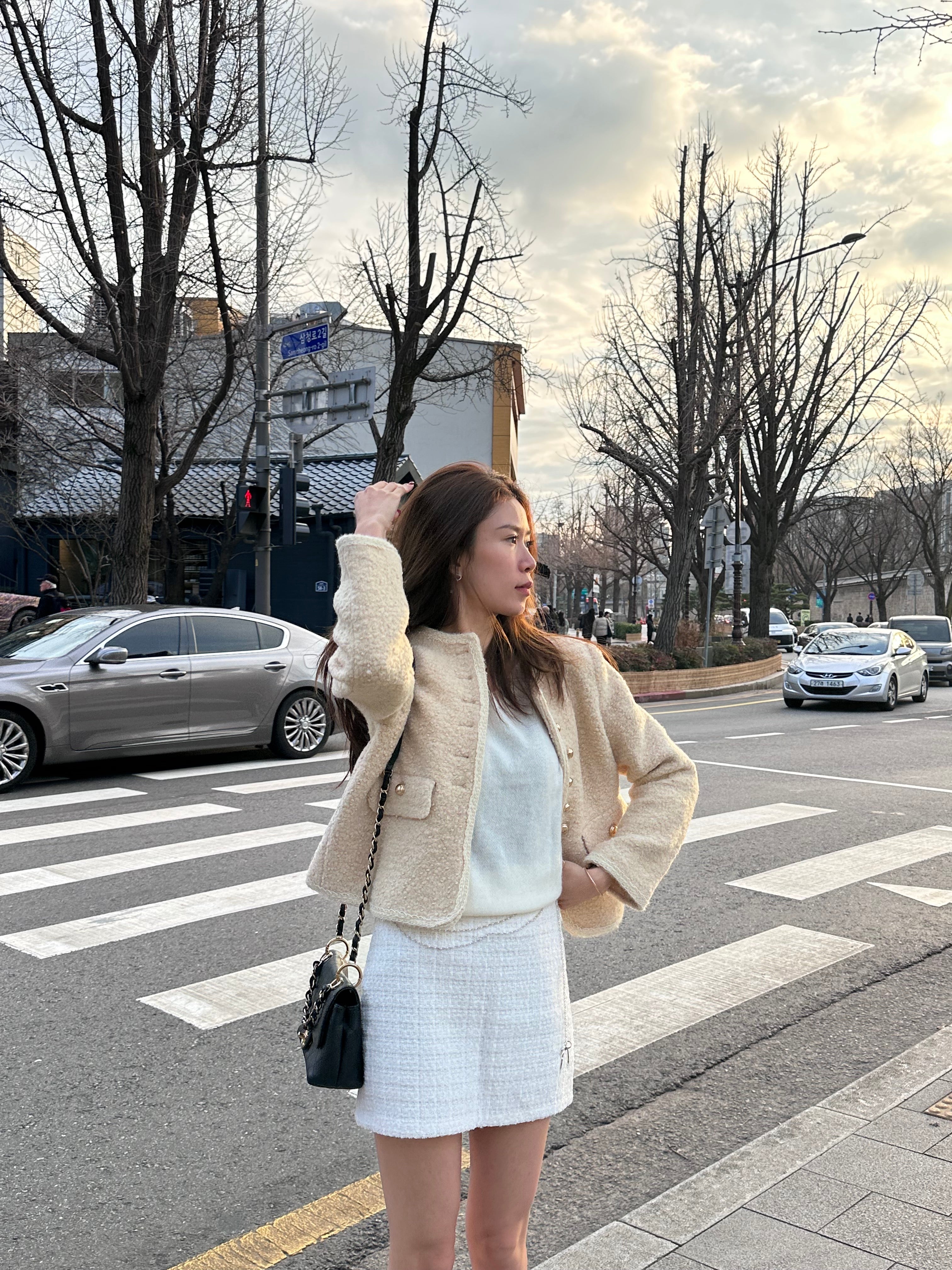 Snow Dotted Tweed Jacket