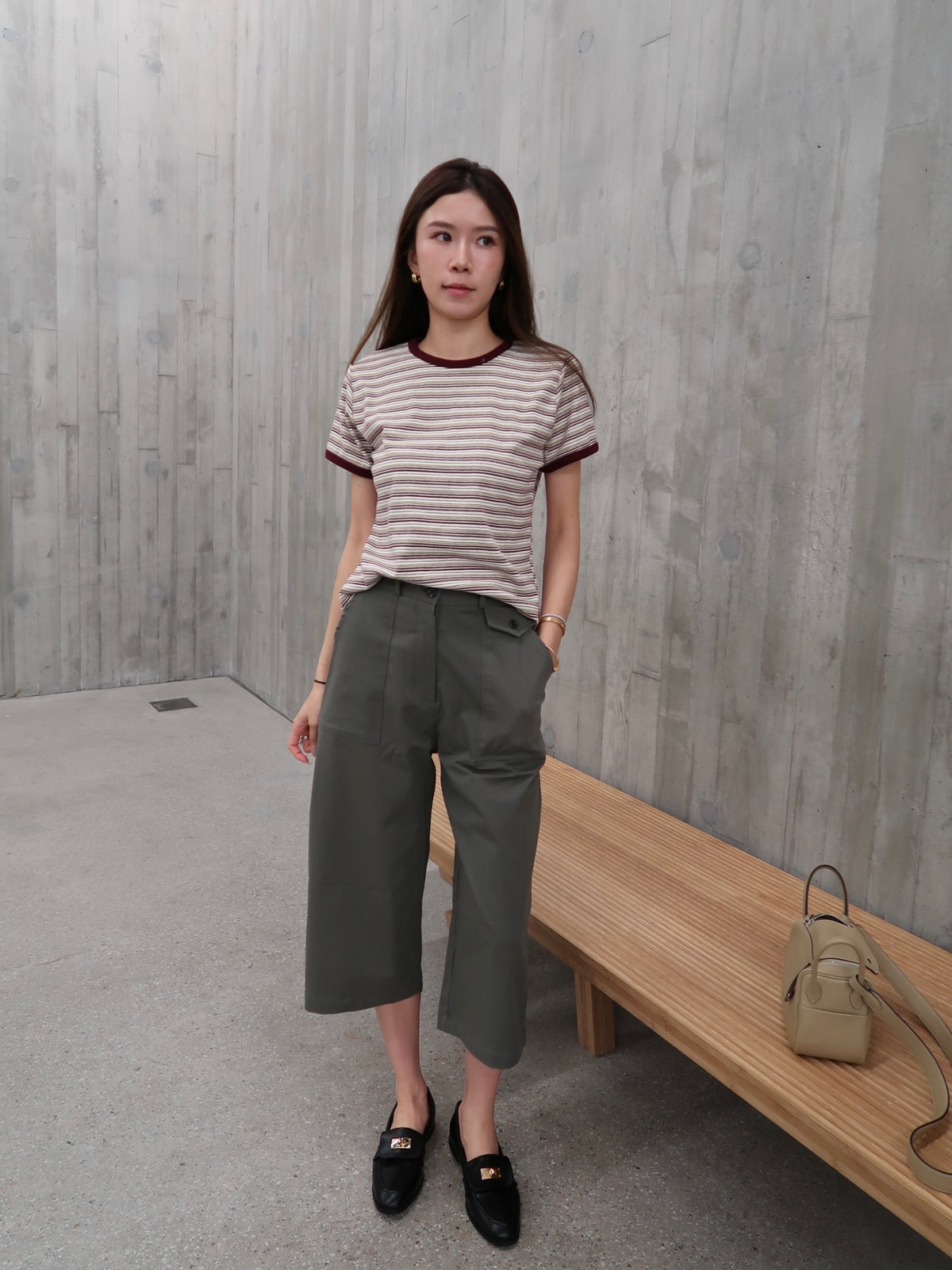 Mid Length Wide Leg Pants