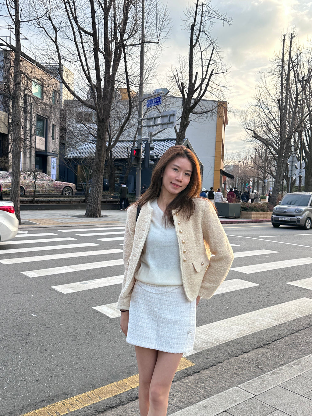 Snow Dotted Tweed Jacket