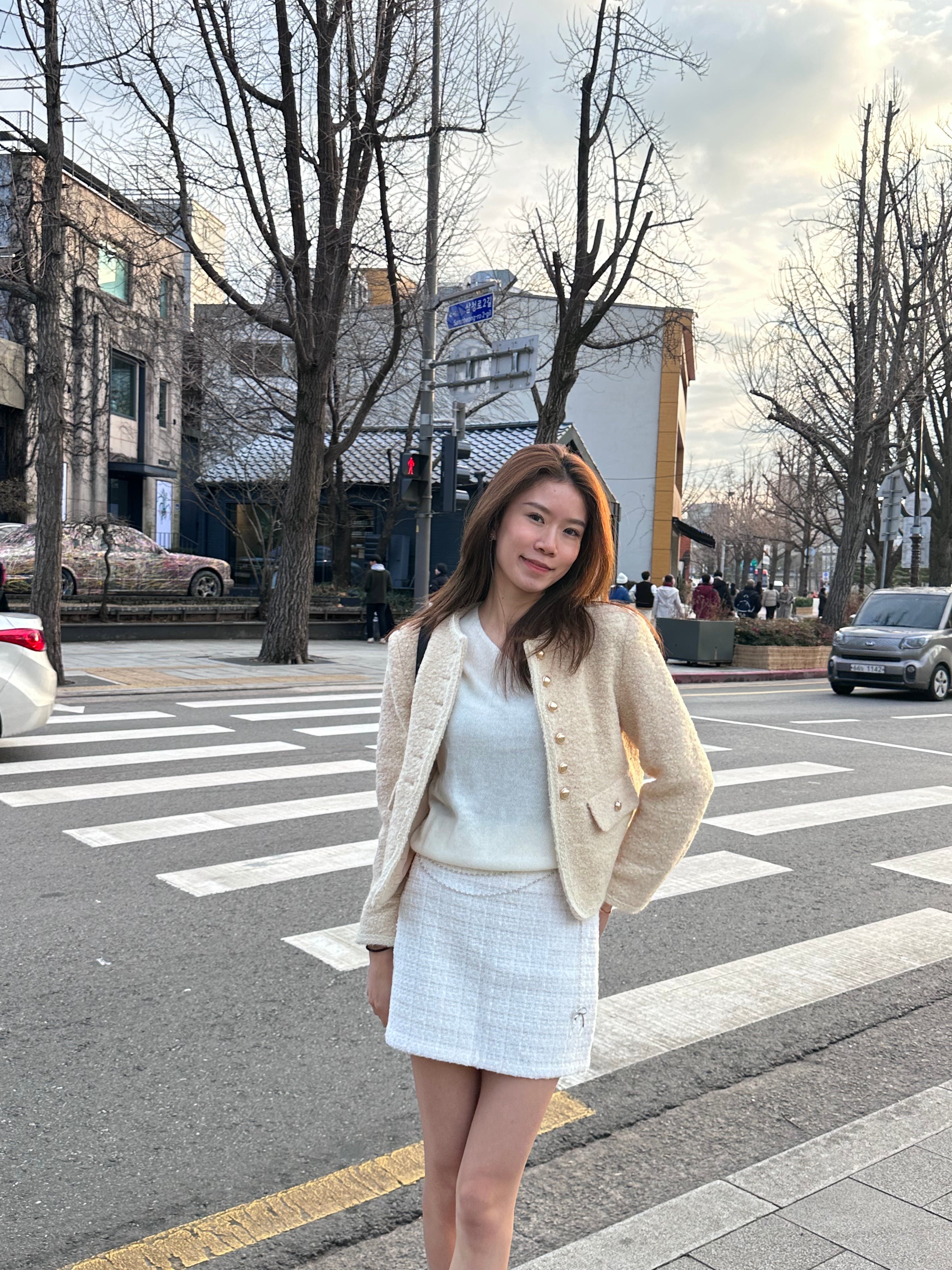 Snow Dotted Tweed Jacket