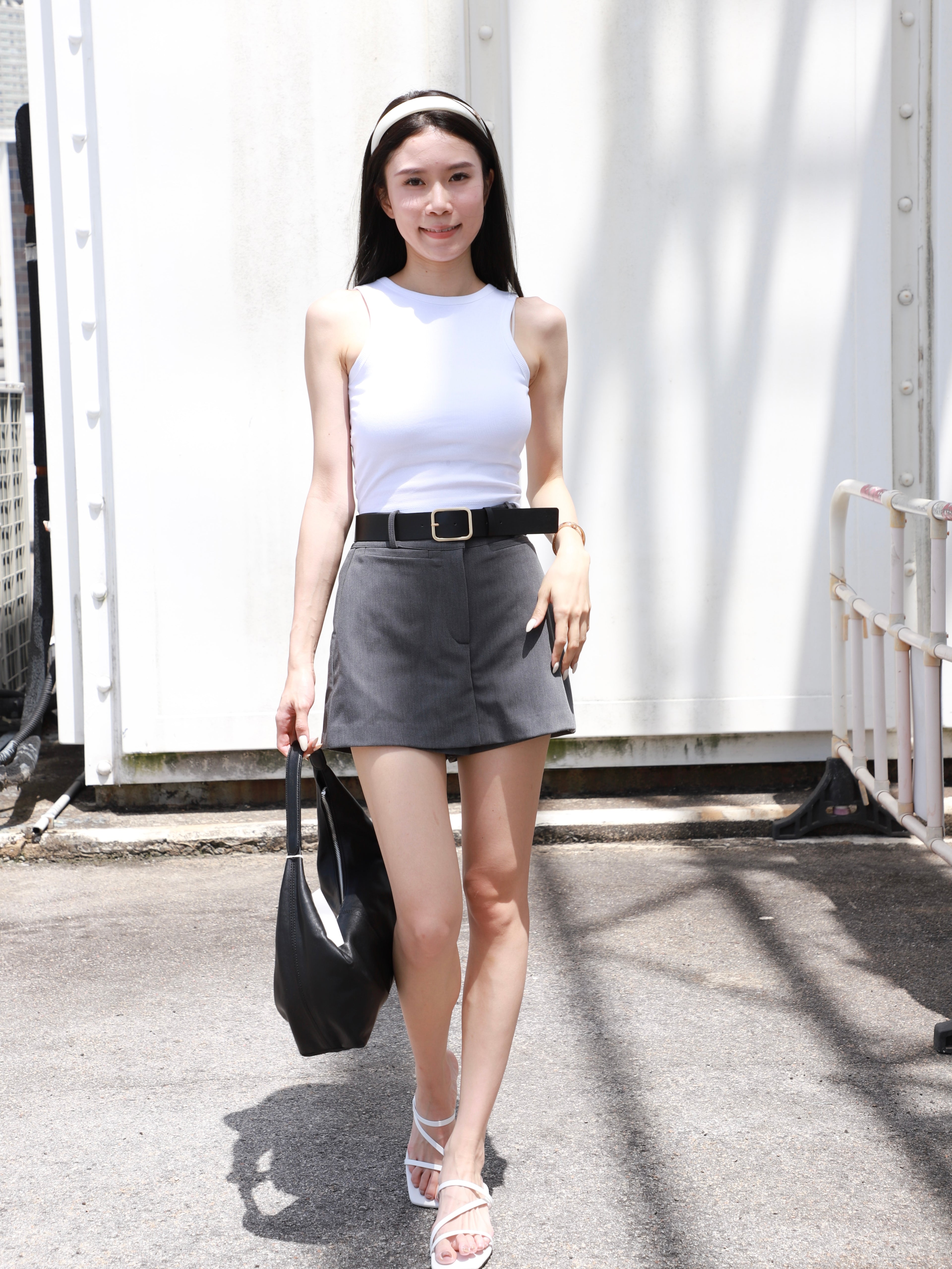 Mini Skirt Shorts With Belt
