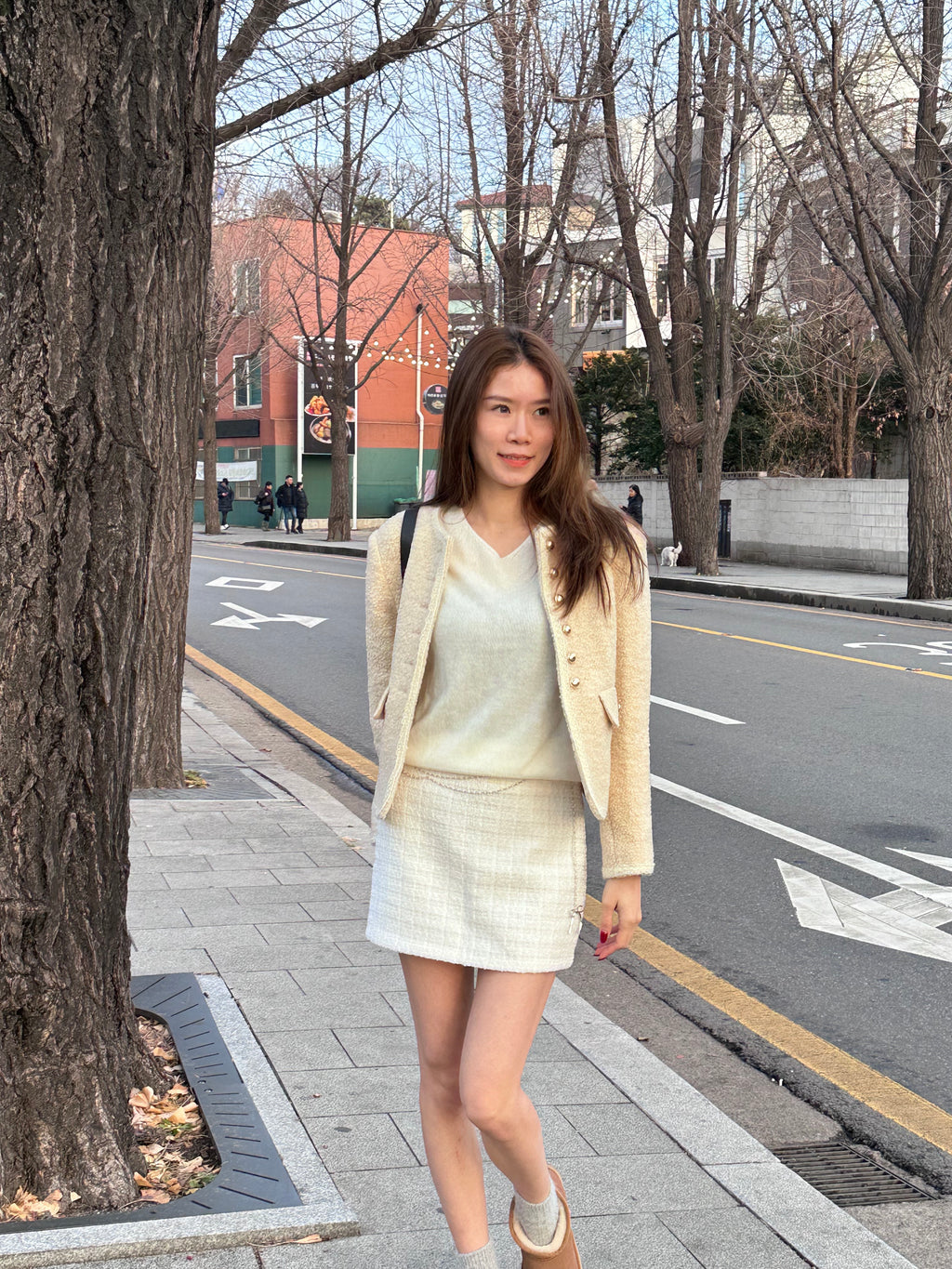 Snow Dotted Tweed Jacket