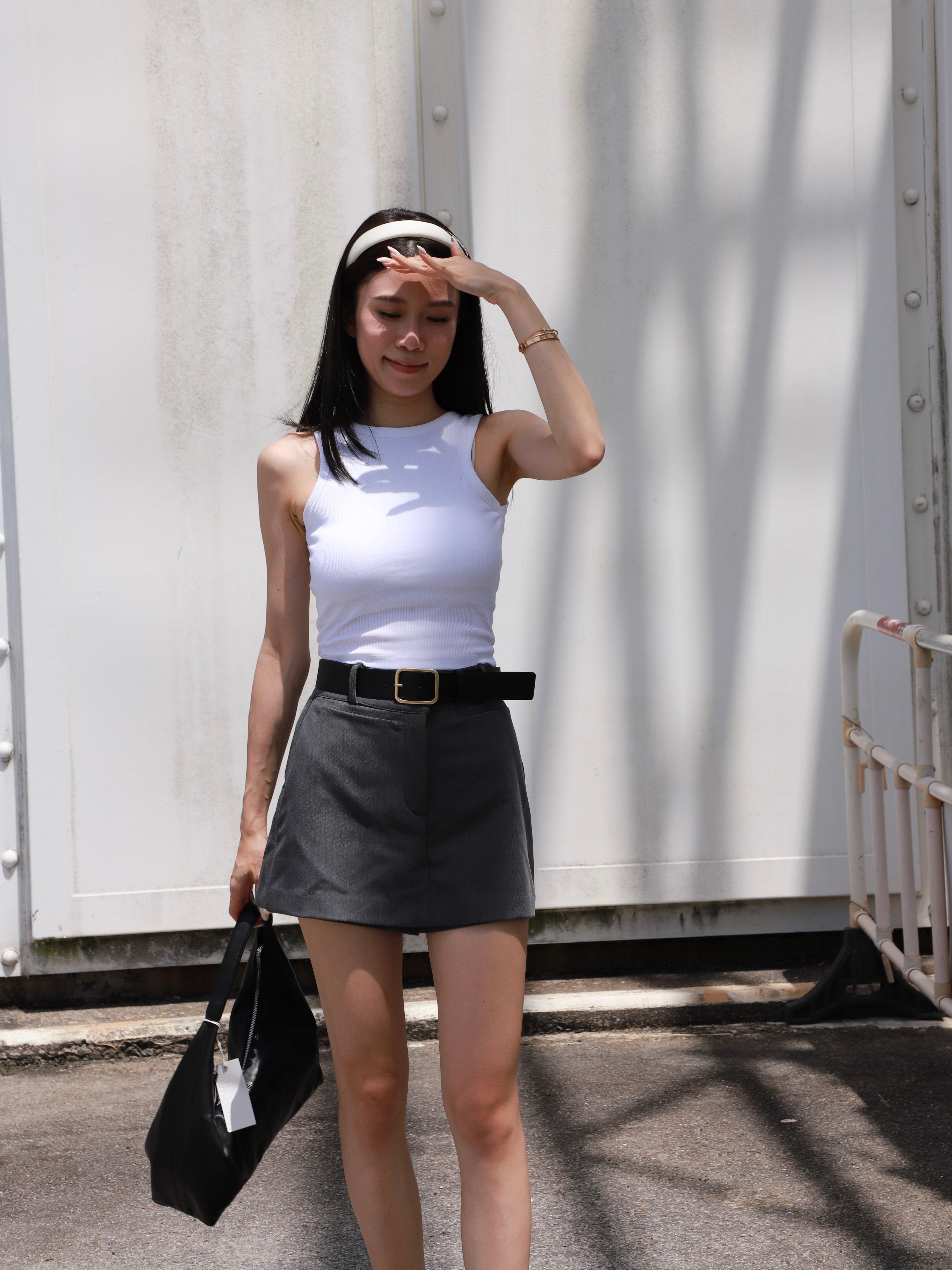 Mini Skirt Shorts With Belt