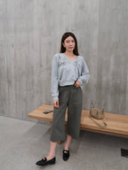 Cotton Hooded V Neck Top