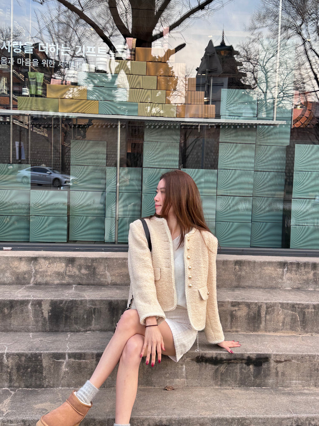 Snow Dotted Tweed Jacket