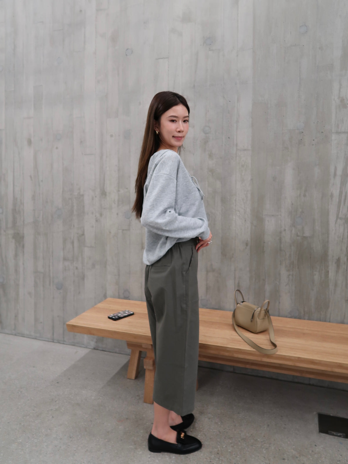 Mid Length Wide Leg Pants