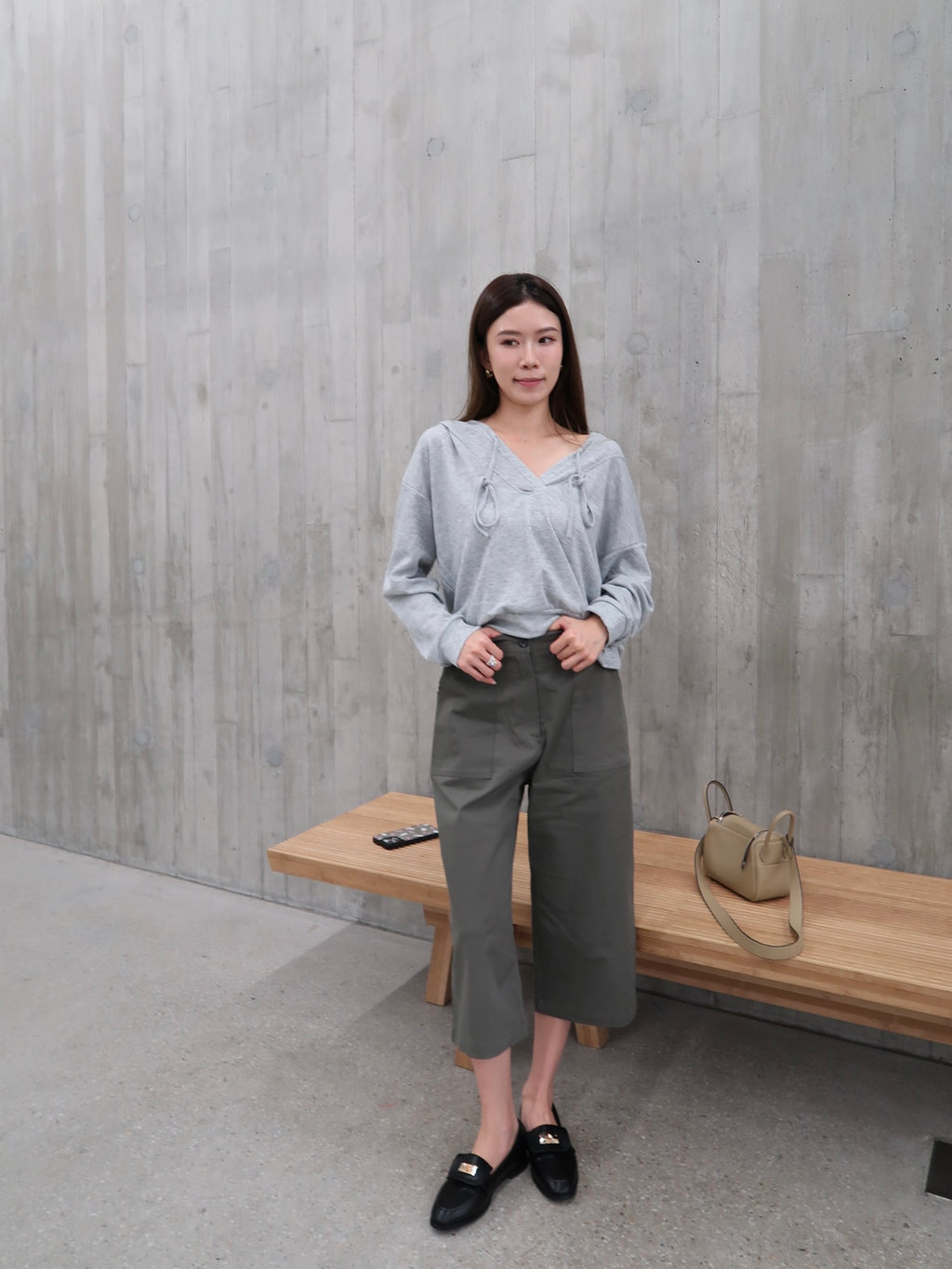 Mid Length Wide Leg Pants