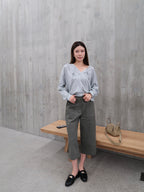 Mid Length Wide Leg Pants