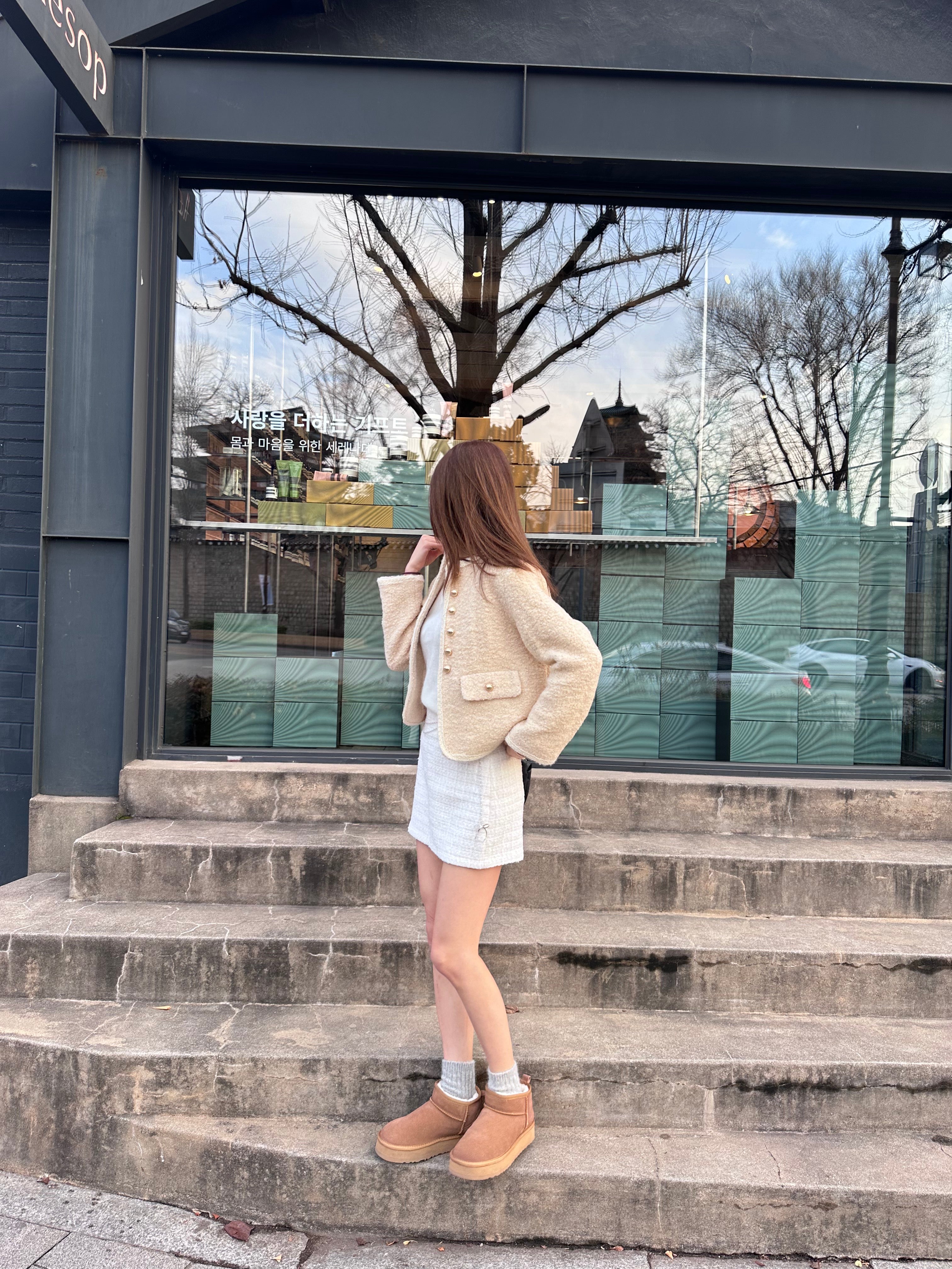 Snow Dotted Tweed Jacket