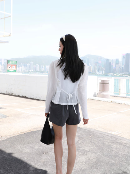 Lace Tied Back Cardigan