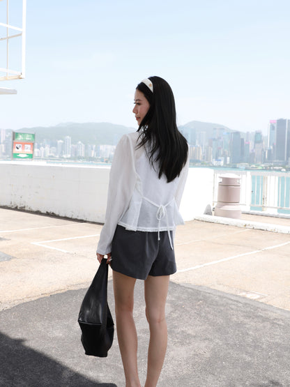 Lace Tied Back Cardigan