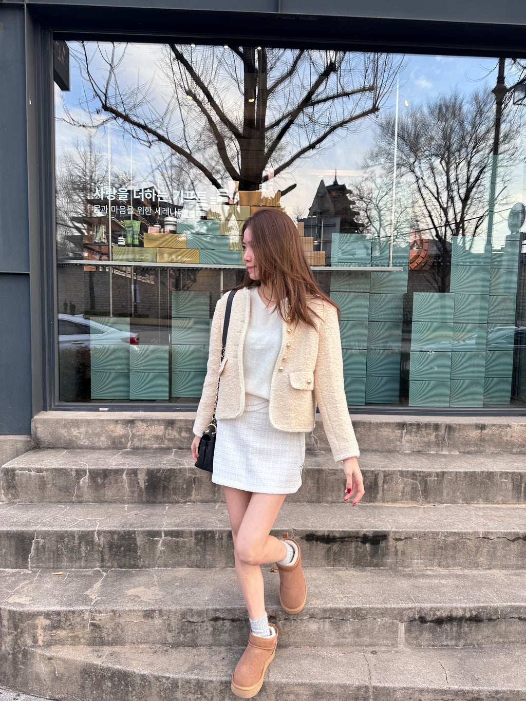 Snow Dotted Tweed Jacket