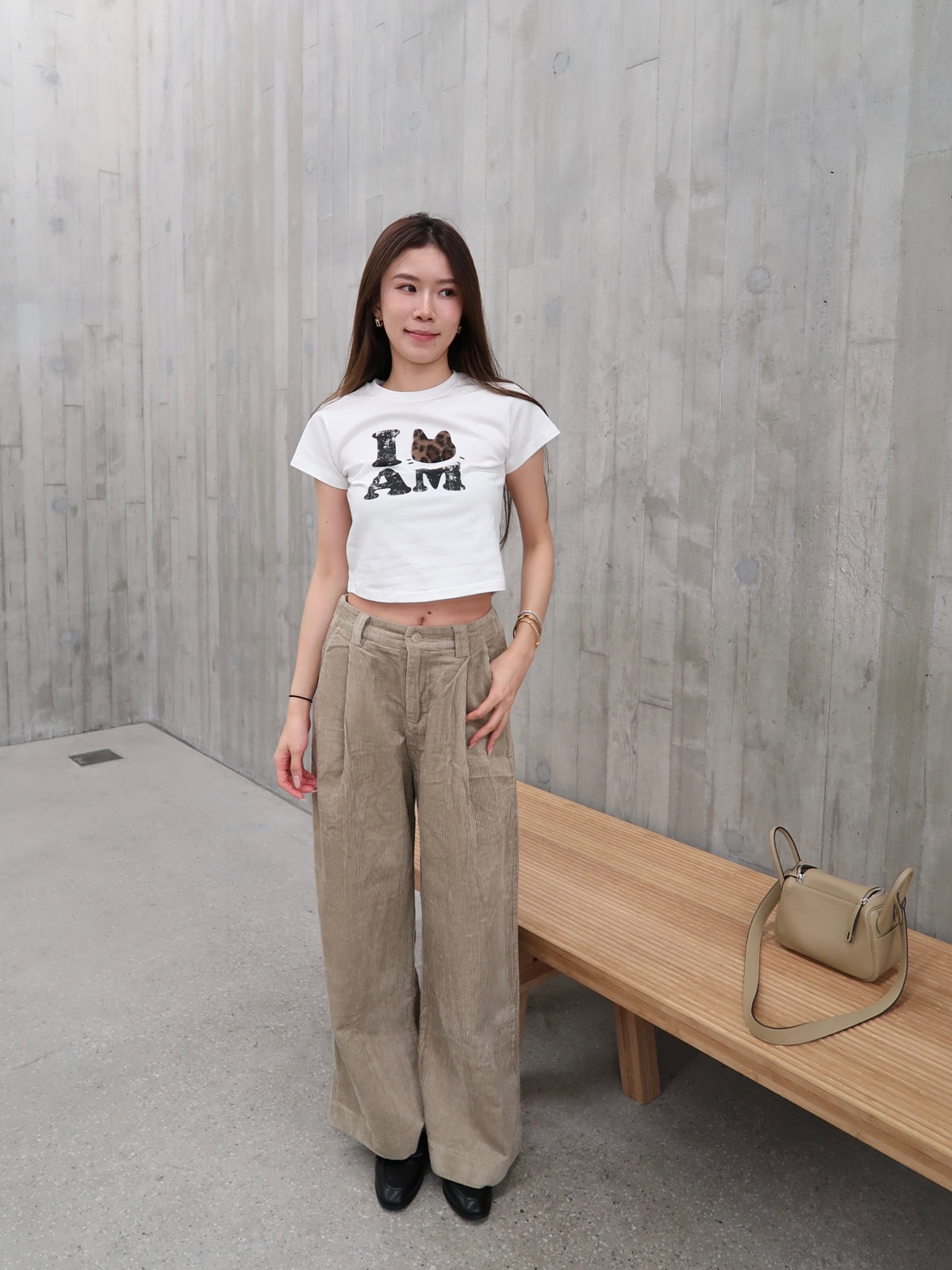 Im Cat Cotton Cropped T Shirt