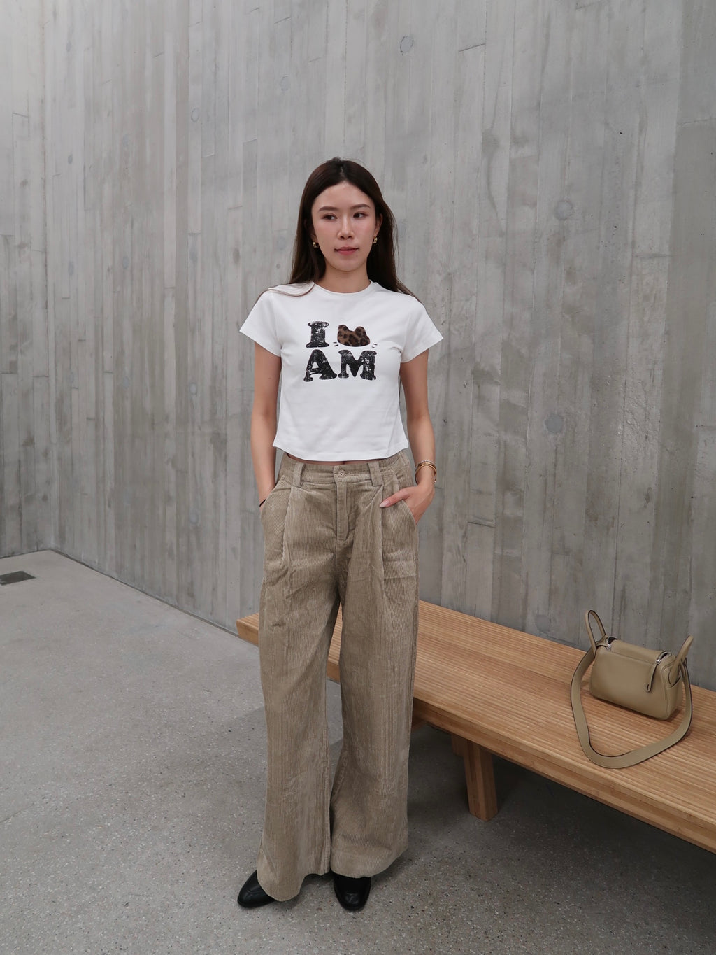 Im Cat Cotton Cropped T Shirt