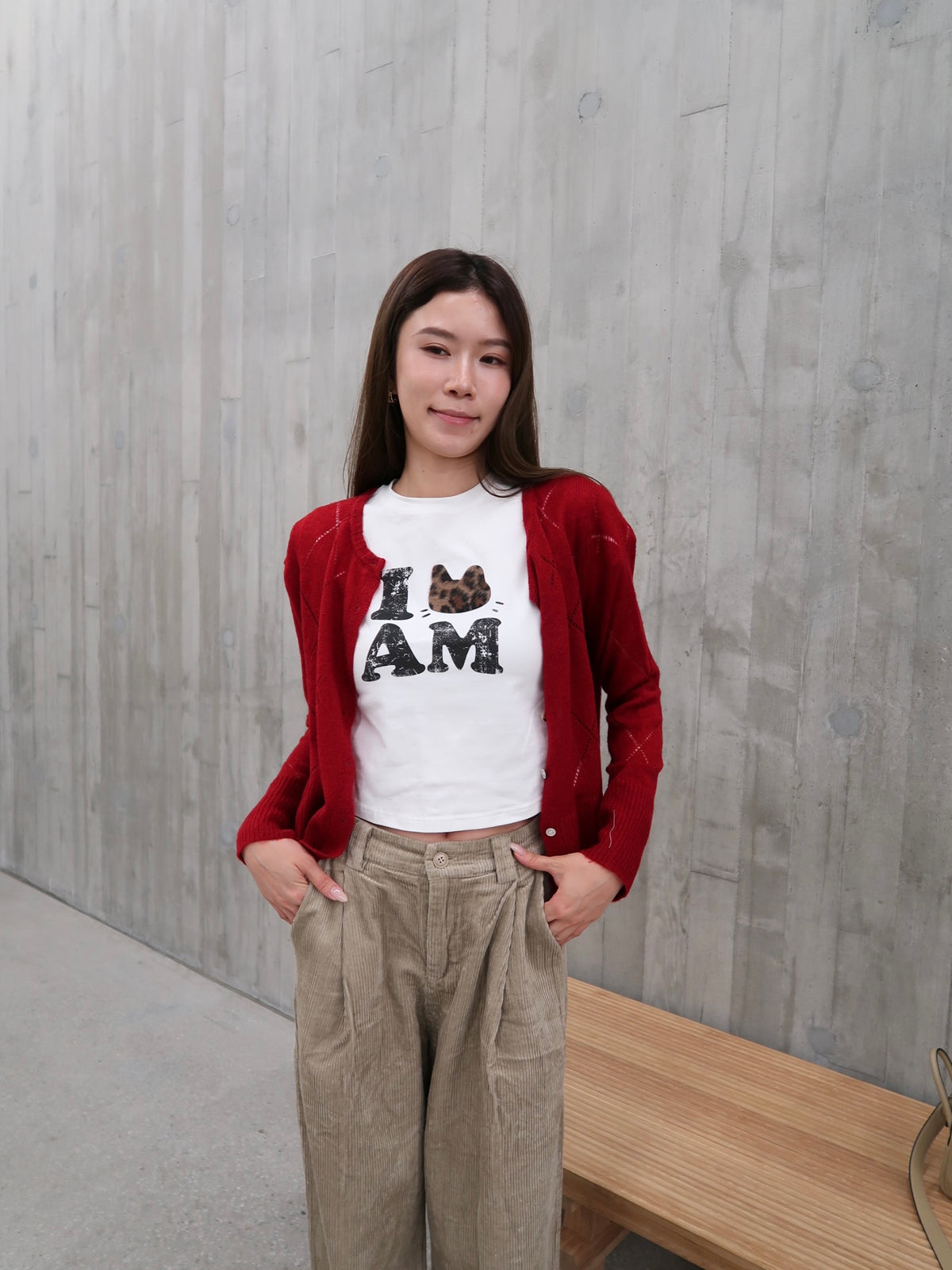 Im Cat Cotton Cropped T Shirt