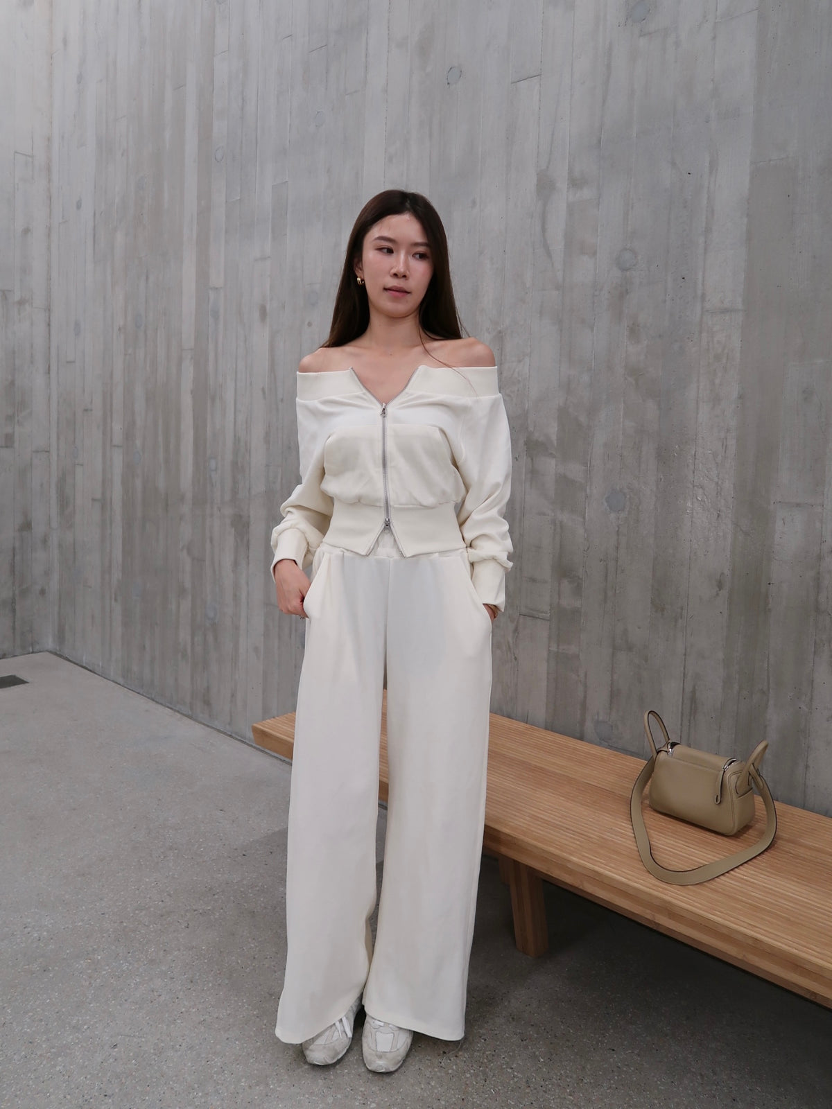 Marshmellow Off Shoulder & Pants Set