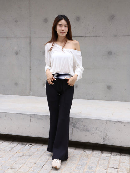 Cotton V Neck Long Sleeves Top