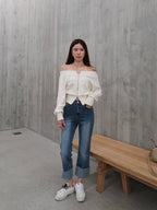 Washed Colour Denim Jeans