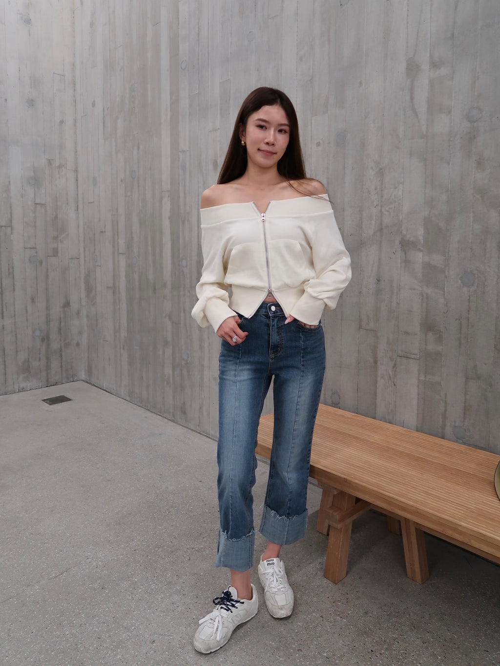 Washed Colour Denim Jeans