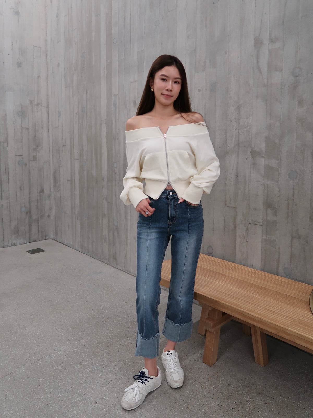 Washed Colour Denim Jeans