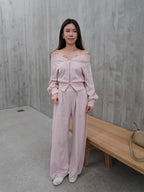 Marshmellow Off Shoulder & Pants Set