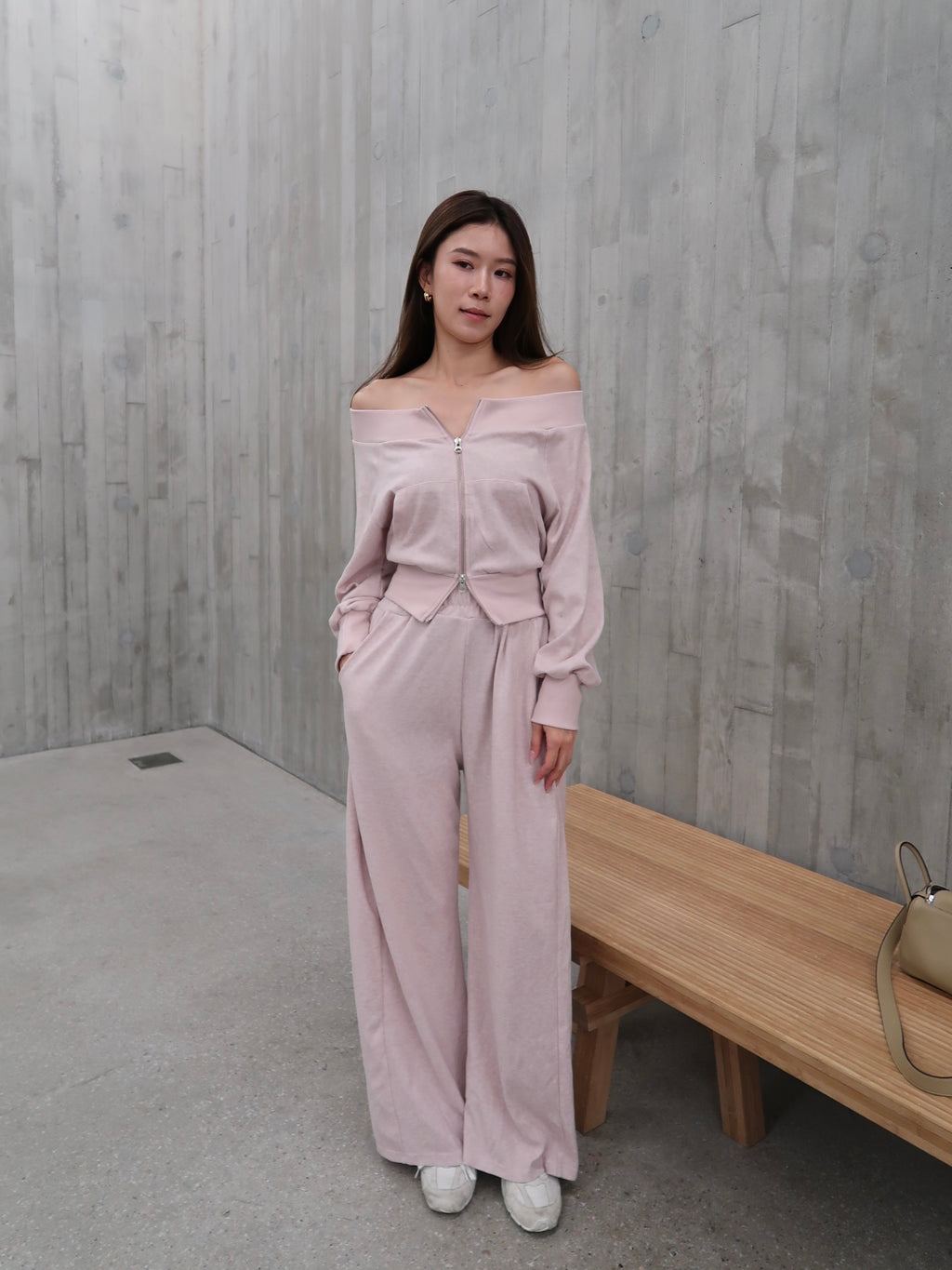 Marshmellow Off Shoulder & Pants Set