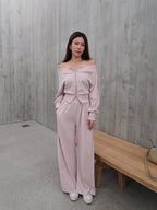 Marshmellow Off Shoulder & Pants Set