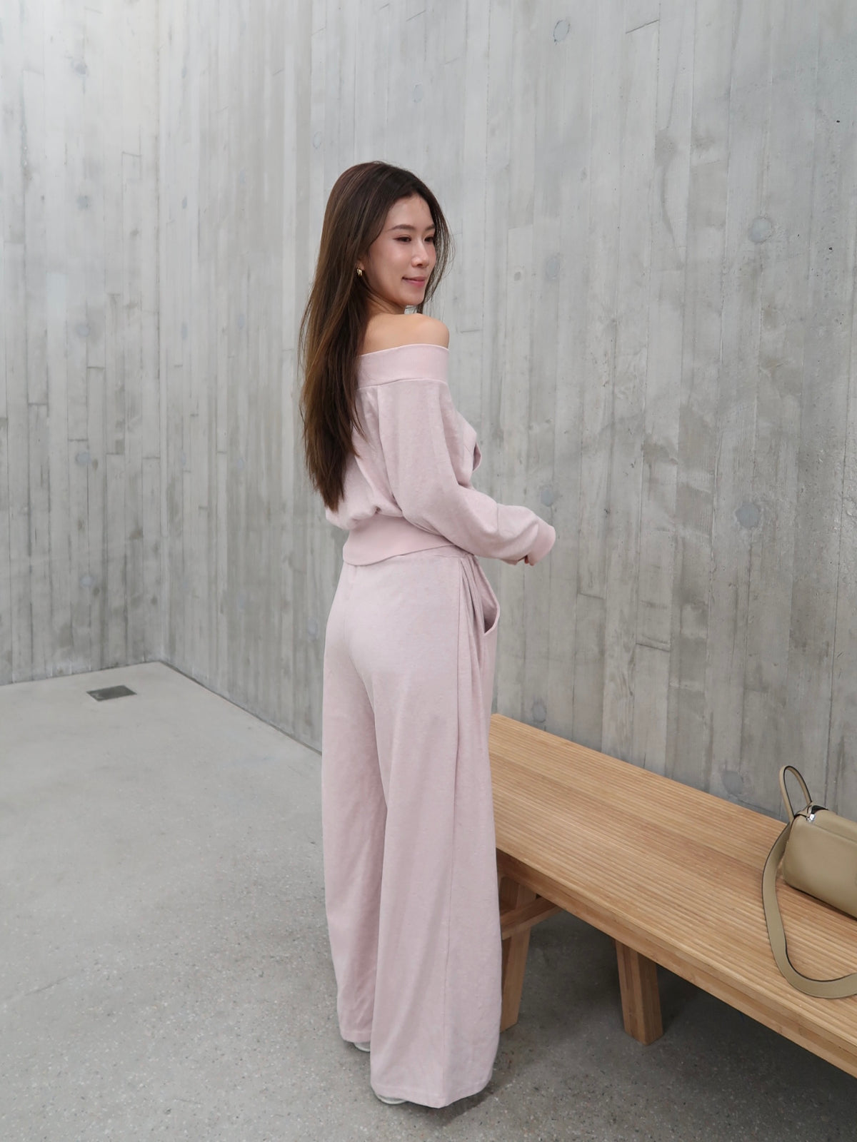 Marshmellow Off Shoulder & Pants Set
