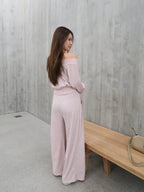 Marshmellow Off Shoulder & Pants Set