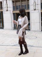 Wool with Scarf Horn Jacket