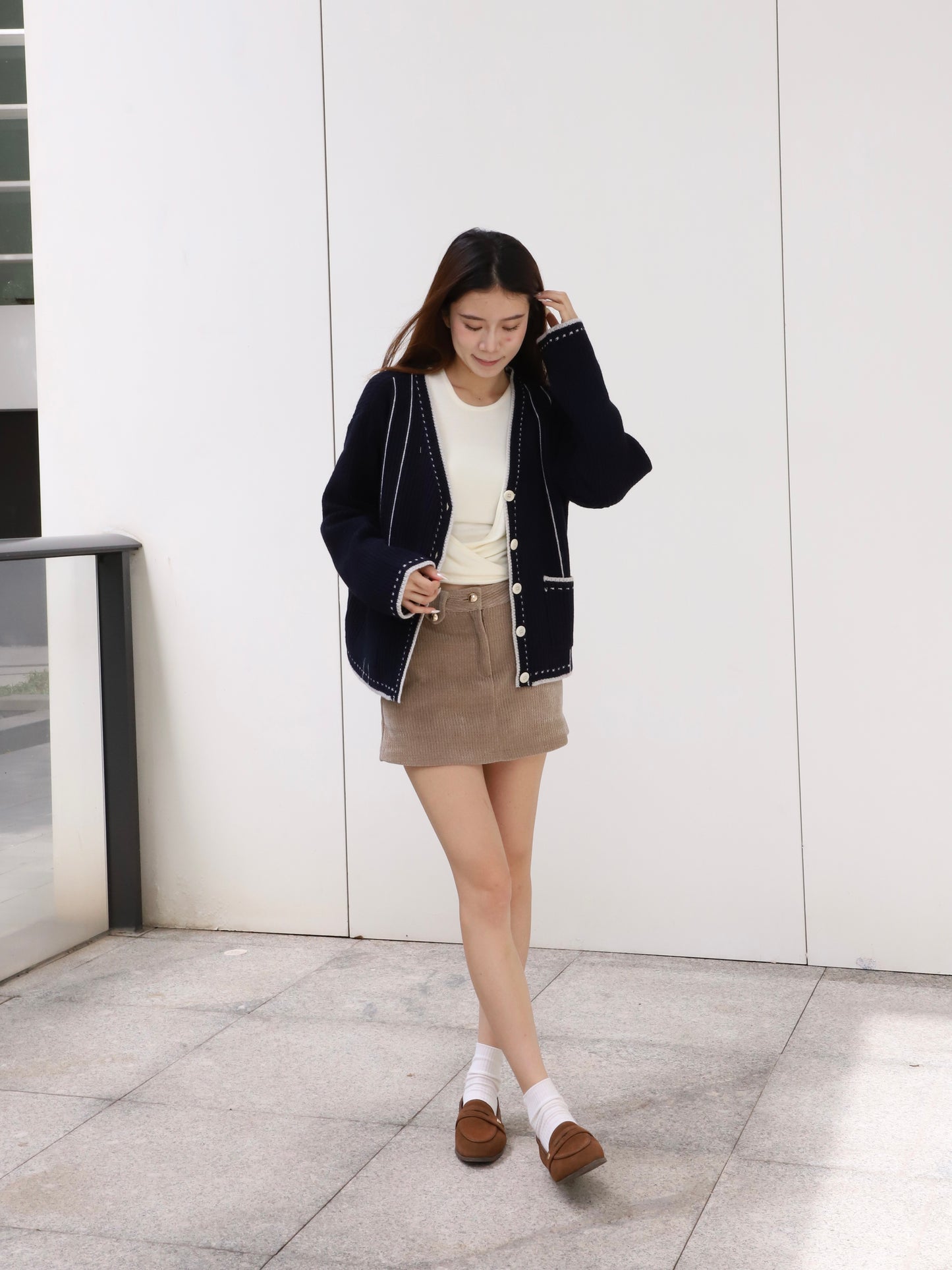 Wool 50% Oversized Cardigan