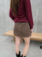 2 pockets denim skirt shorts