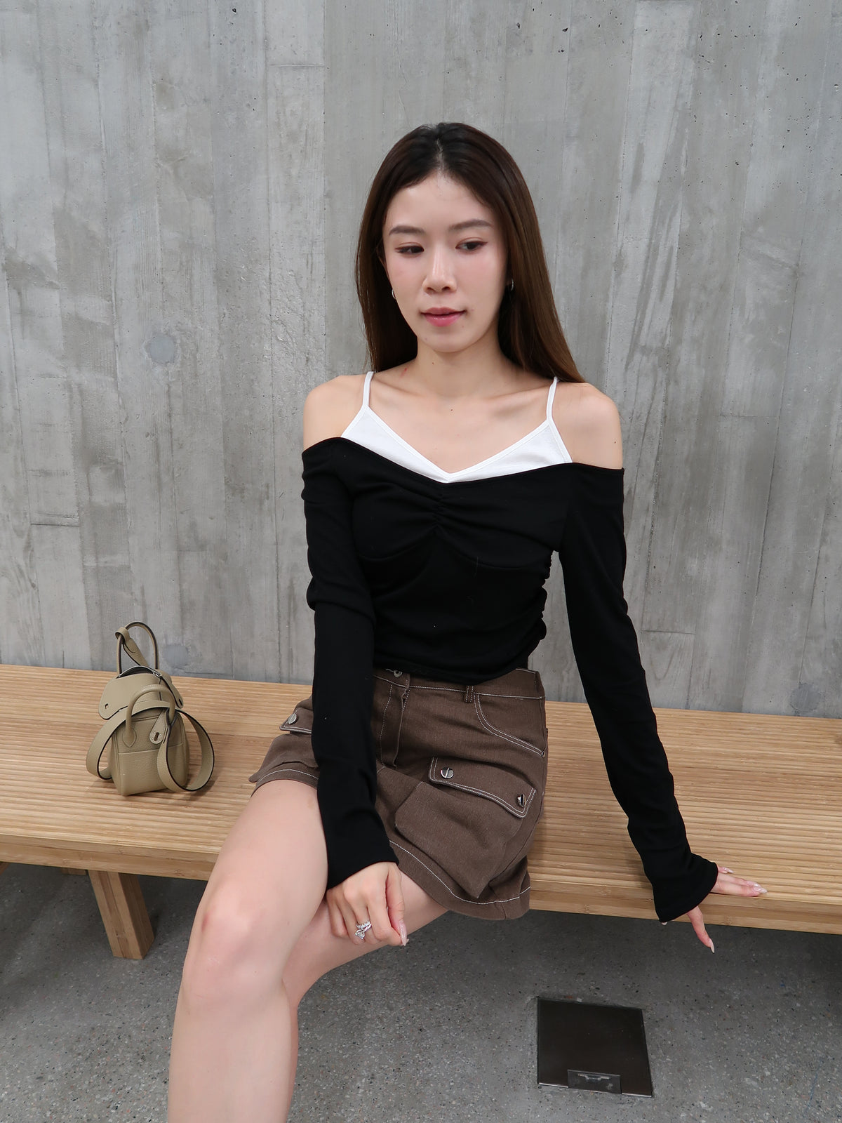 Two layer Mix Long Sleeves Top