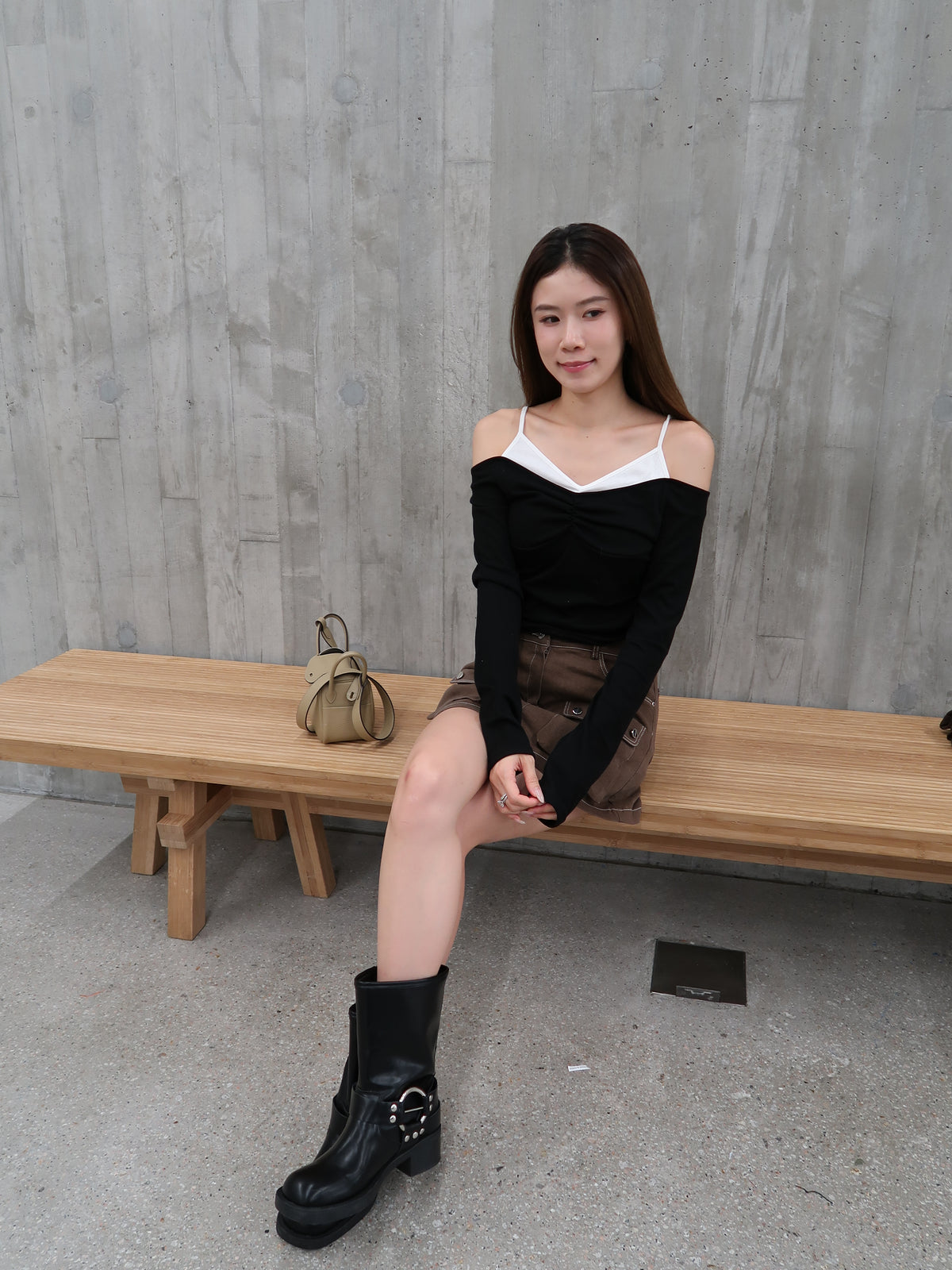 Two layer Mix Long Sleeves Top