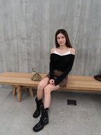 Two layer Mix Long Sleeves Top