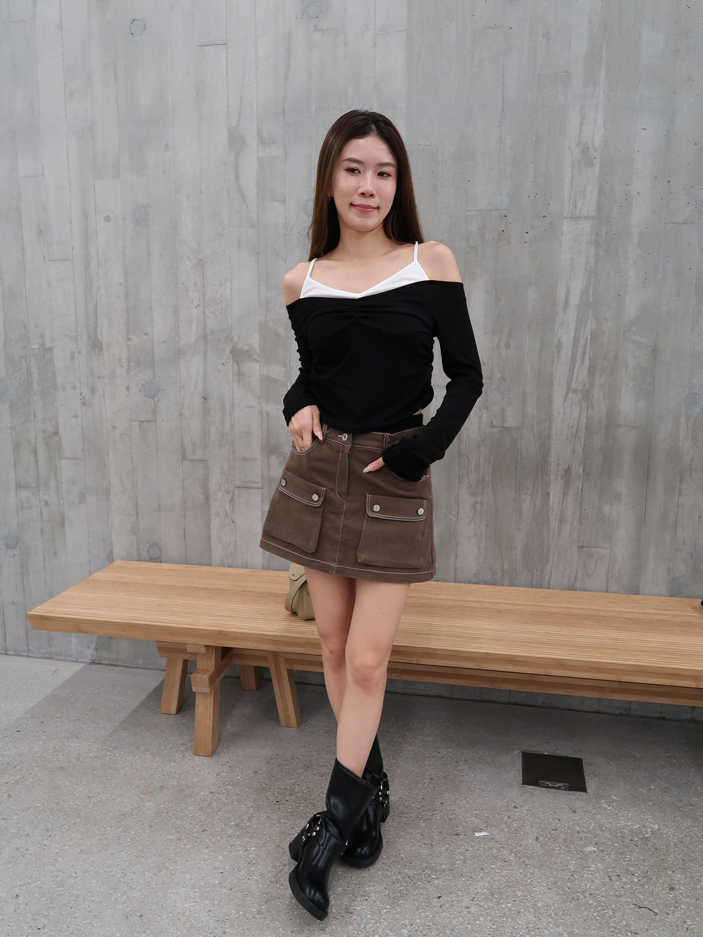 Two layer Mix Long Sleeves Top