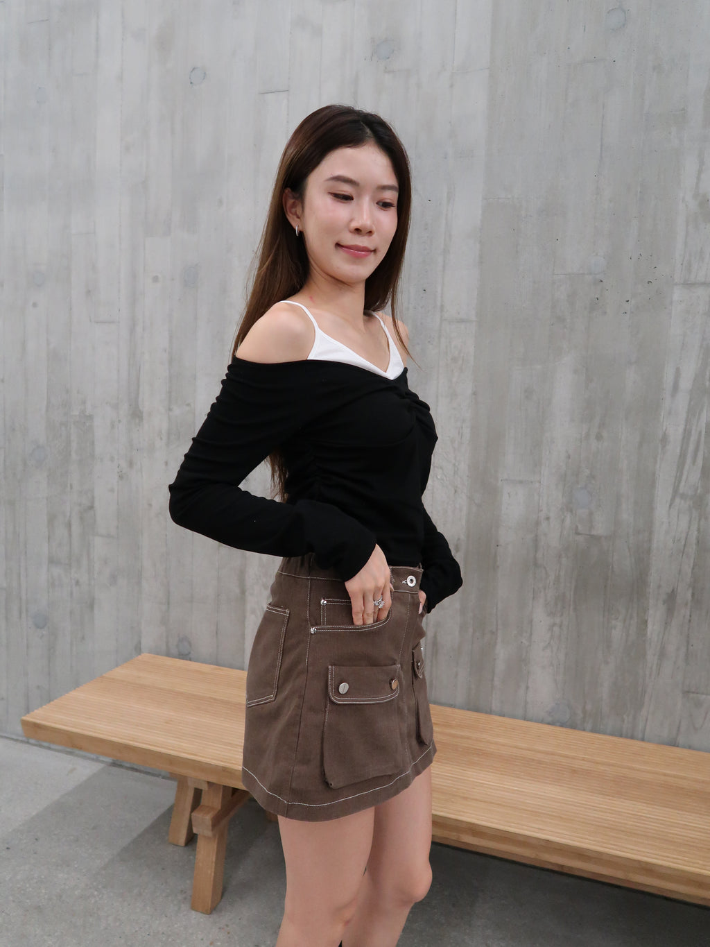 Two layer Mix Long Sleeves Top
