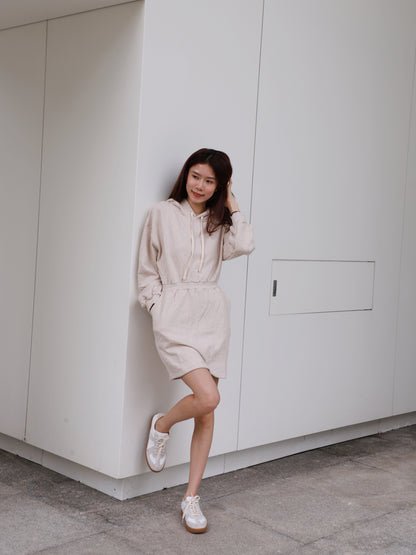 Cross at back Hoodie Mini Dress
