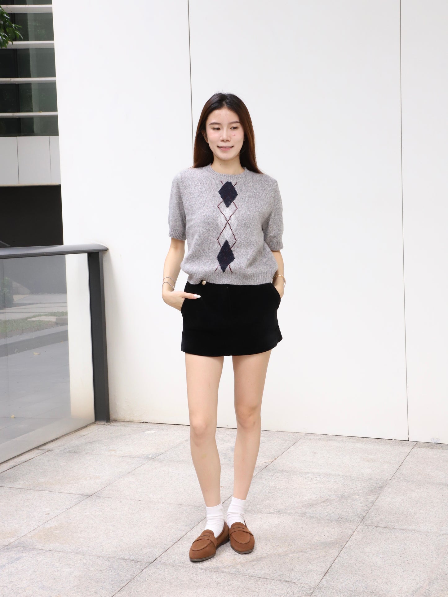 School Style Knitted Set